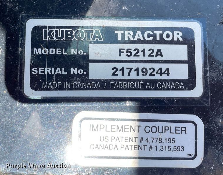 image for item LV9785 Kubota F3990  lawn mower