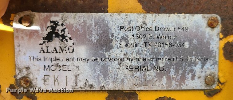 image for item MG9726 Alamo Ekit  side boom rotary mower