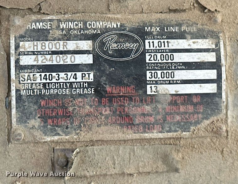 image for item ML9108 1985 Mack MC686FC  rescue vehicle