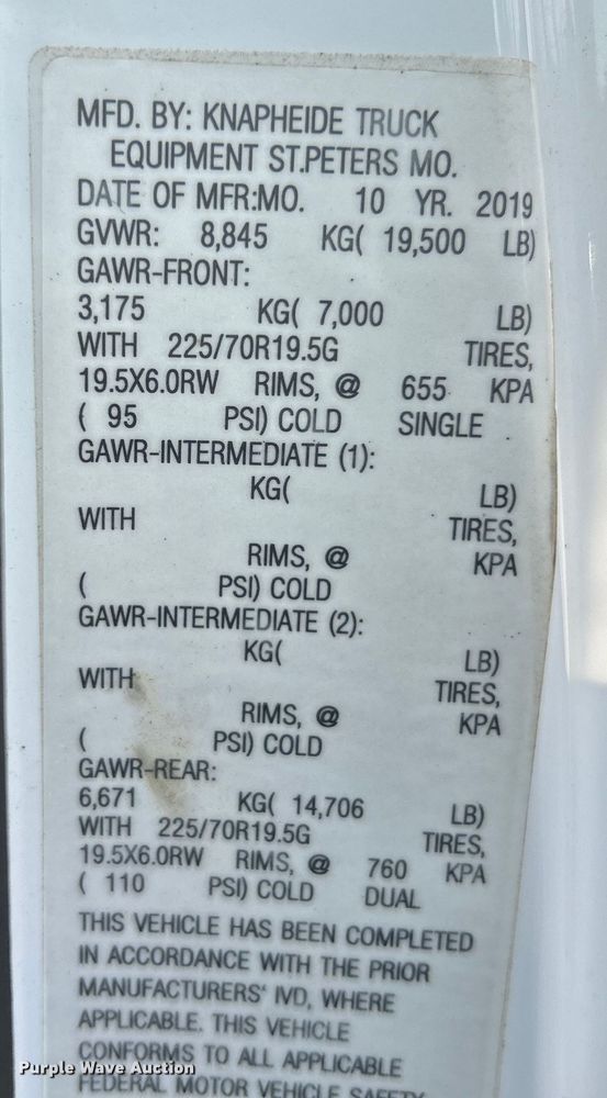 image for item NL9410 2019 Ford F550 Super Duty XL  flatbed truck