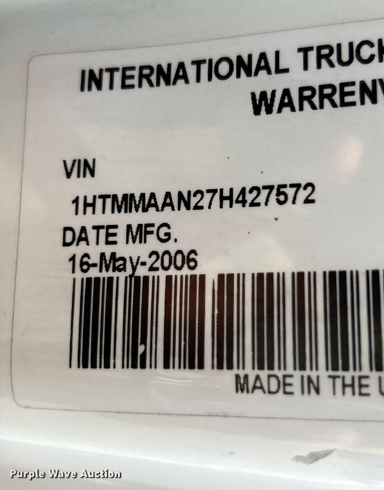 image for item NL9411 2007 International 4300  dump truck