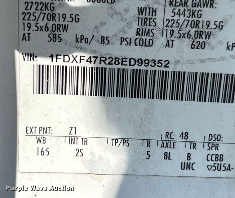 image for item NL9466 2008 Ford F450 Super Duty XLT  truck cab and chassis