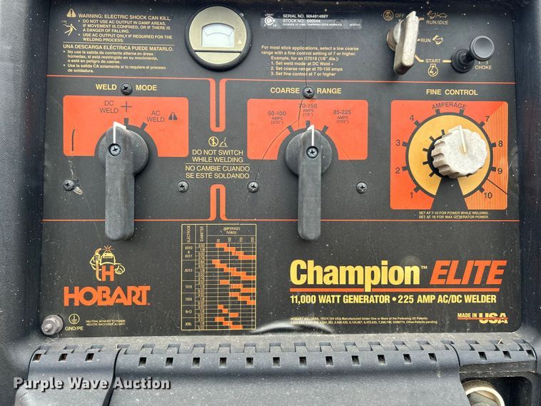 image for item NL9483 Hobart Champion Elite  welder/generator