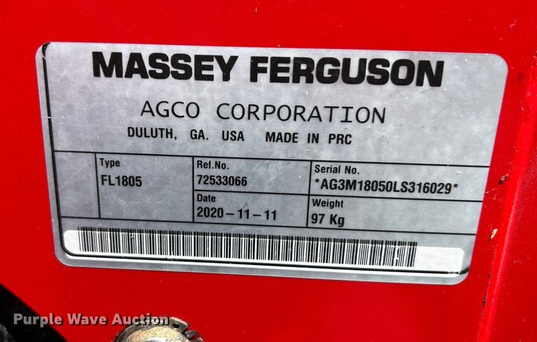 image for item NL9523 2021 Massey Ferguson GC1723  tractor