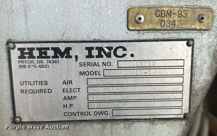 image for item NM9456 HEM V100LM-1  band saw