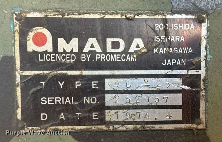 image for item NM9458 Amada RG25  press brake