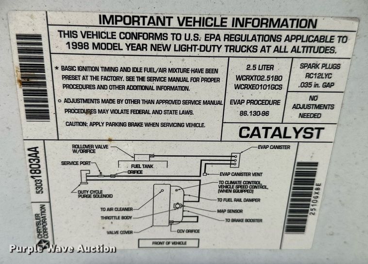 image for item NP9441 1998 Dodge Dakota Sport  pickup truck