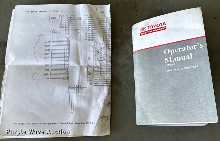 image for item NP9988 2015 Toyota 6BPU15  order picker