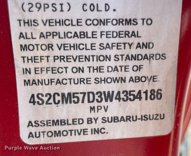 image for item NT9475 1998 Isuzu Amigo  SUV