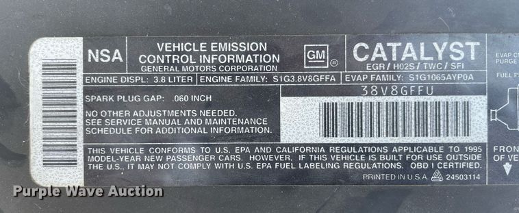 image for item NY9593 1995 Buick Riviera