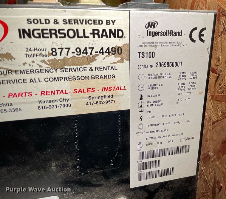 image for item NY9608 Ingersoll Rand 2000E30-PS  air compressor
