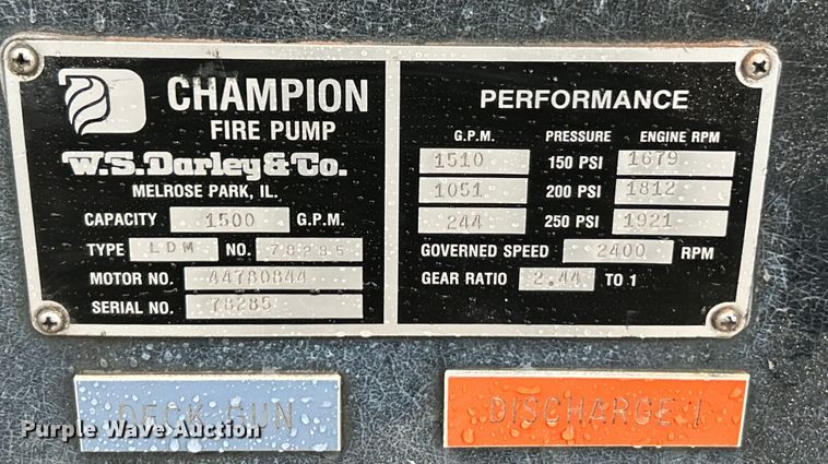 image for item OK9788 1993 Freightliner FL80  fire truck