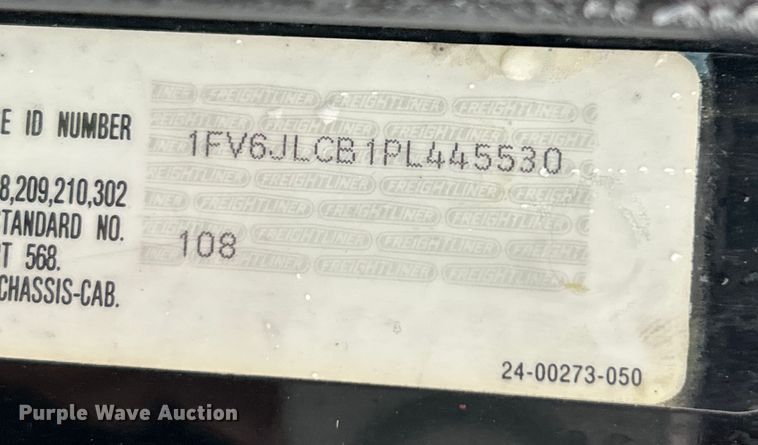 image for item OK9788 1993 Freightliner FL80  fire truck