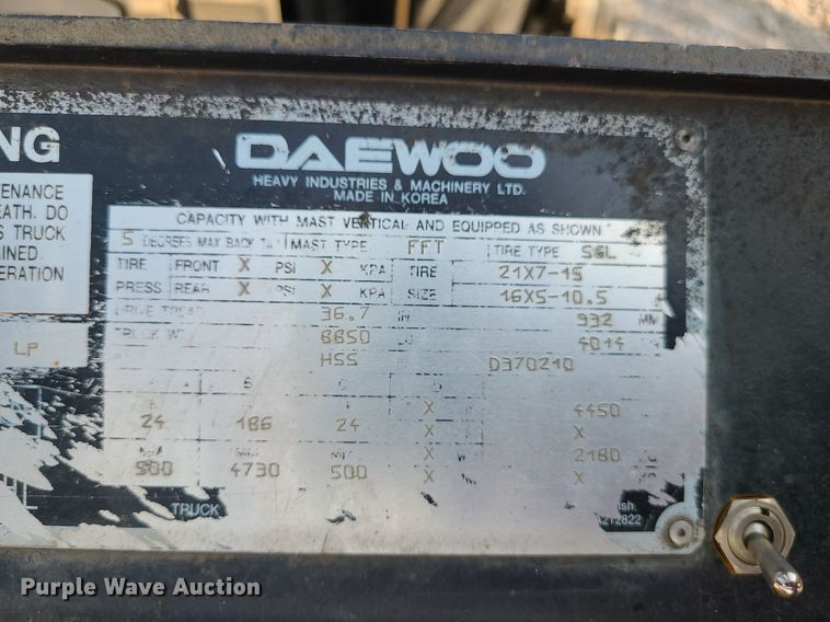 image for item ZA0336 Doosan GC25E-3  forklift