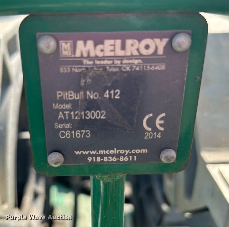 image for item DI7964 2014 McElroy TracStar PitBull 412  pipe fusion machine