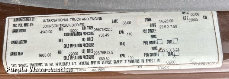 image for item DI7968 2007 International 4300  dump truck