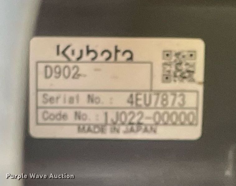 image for item DL3960 2015 Kubota U17  mini excavator