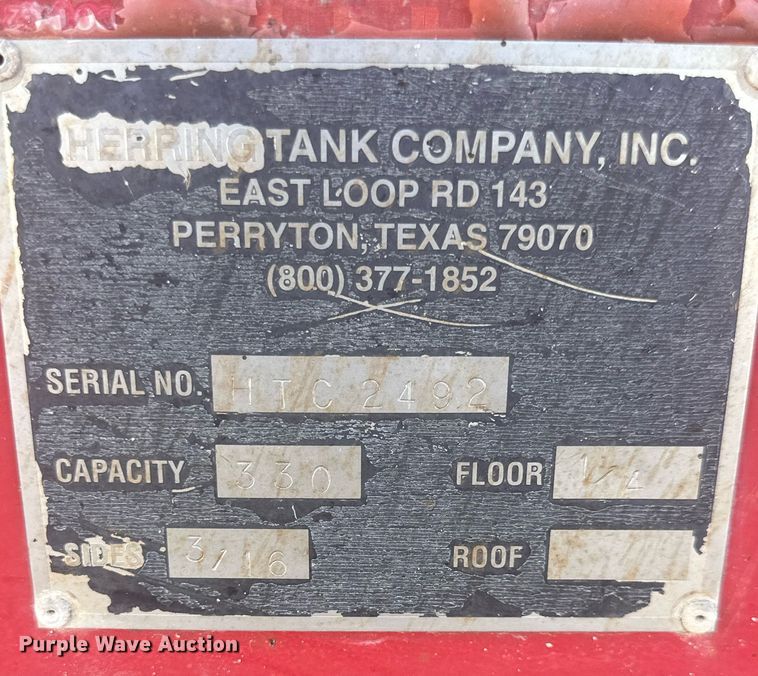 image for item DM2593 2004 Herring  frac tank trailer