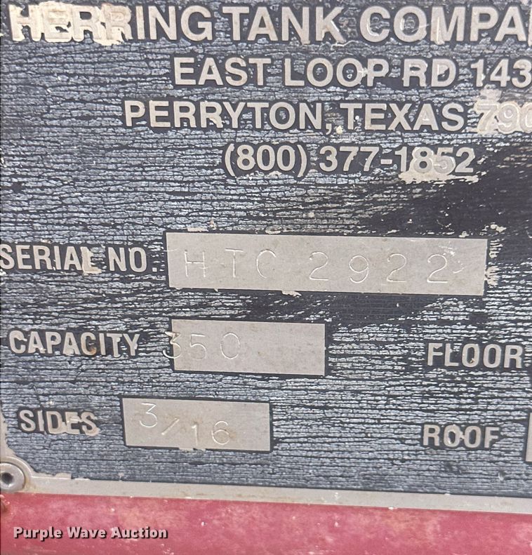 image for item DM2596 2006 Herring  frac tank trailer