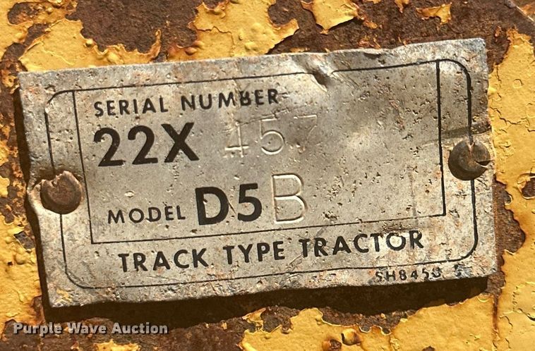 image for item DM2599 1980 Caterpillar D5B  dozer