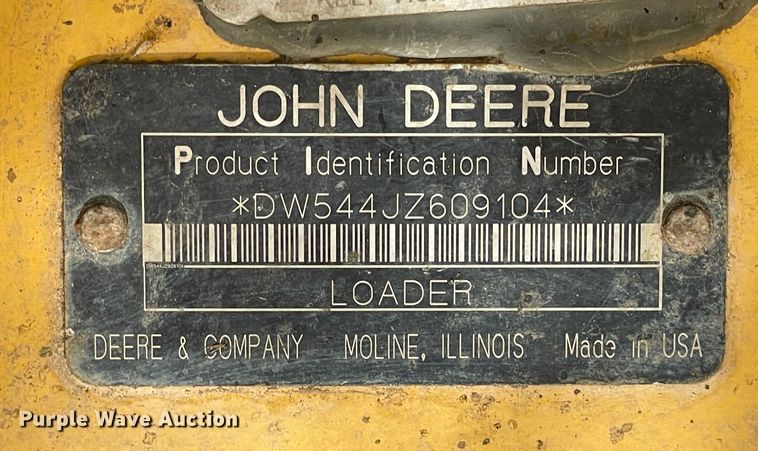 image for item DN4741 2006 John Deere 544J  wheel loader