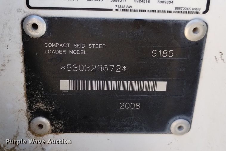 image for item DP3379 2008 Bobcat S185  skid steer loader