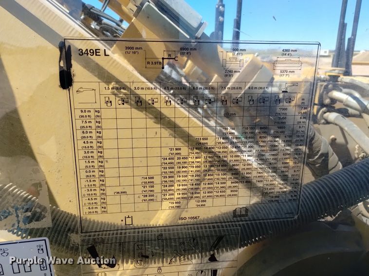 image for item DP3384 2012 Caterpillar 349E L  excavator