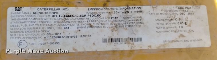 image for item DP3384 2012 Caterpillar 349E L  excavator