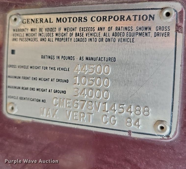 image for item DQ0173 1978 Chevrolet C65  crane truck