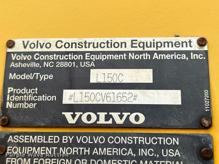 image for item DQ0889 1999 Volvo L150C  wheel loader