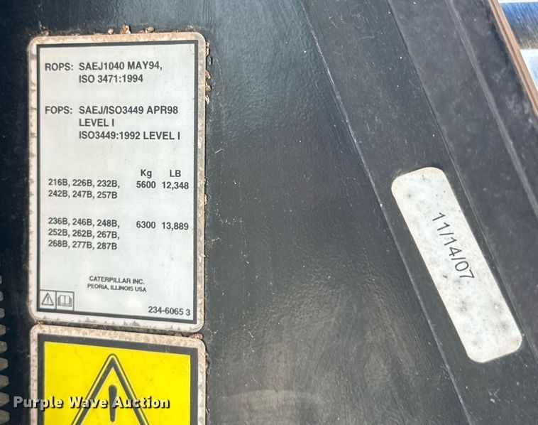 image for item DQ1341 2008 Caterpillar 242B2  skid steer loader