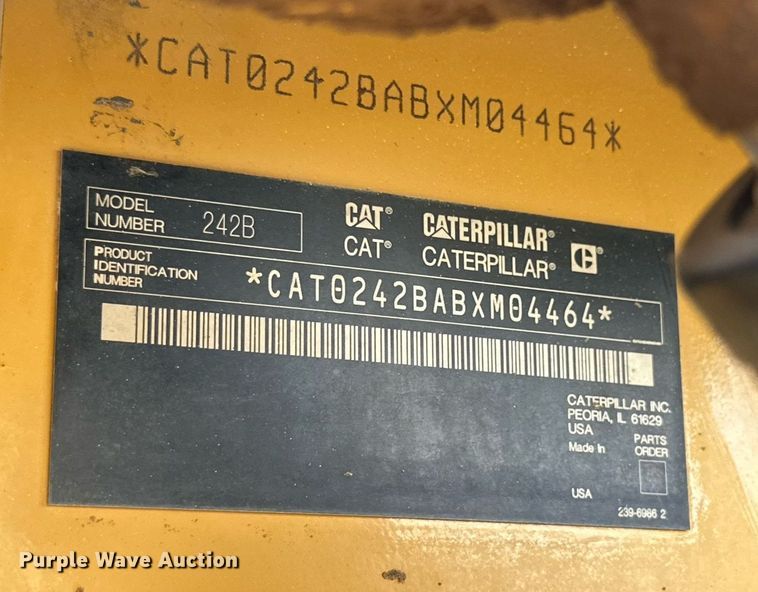 image for item DQ1341 2008 Caterpillar 242B2  skid steer loader