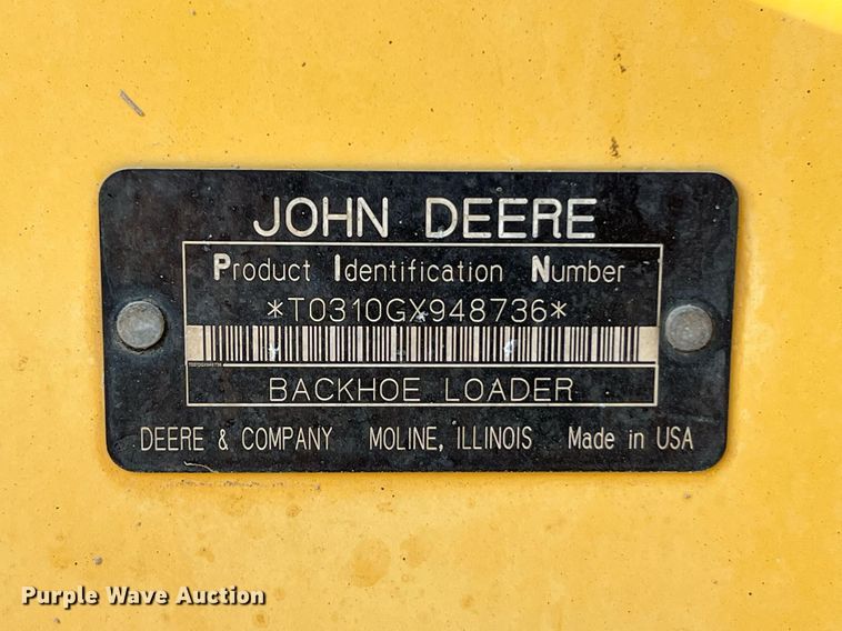 image for item DQ2160 2005 John Deere 310G  backhoe
