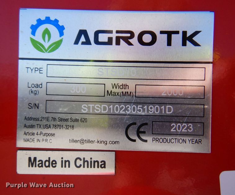 image for item DS5635 2023 Agrotk STSD10  skid steer seeder