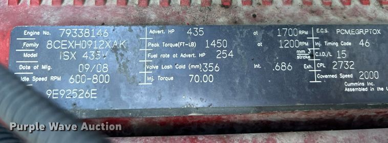 image for item KW9105 2009 International Paystar 5900 SFA  tri-drive digger derrick truck