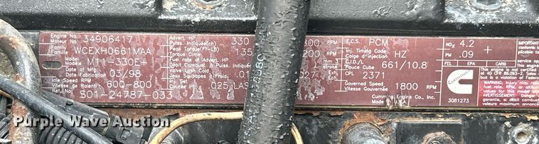 image for item KW9114 1998 Freightliner FLD112 vacuum truck