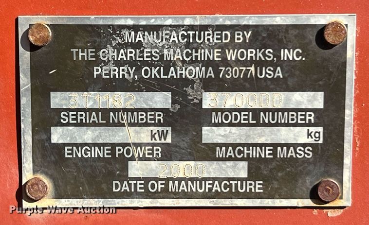 image for item LF9380 2000 Ditch Witch 3700  trencher