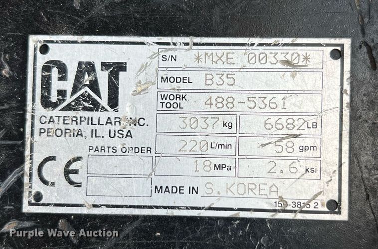 image for item LF9414 Caterpillar B35  breaker