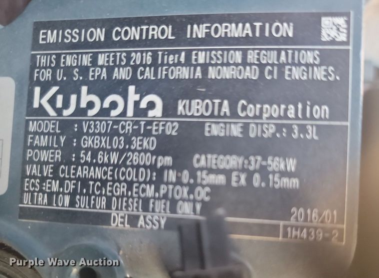 image for item LQ9110 2016 Kubota SSV75  skid steer loader