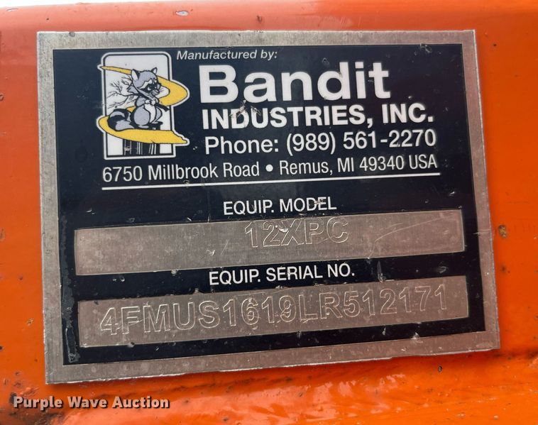 image for item MG9418 2020 Bandit Intimidator 12XPC  wood chipper