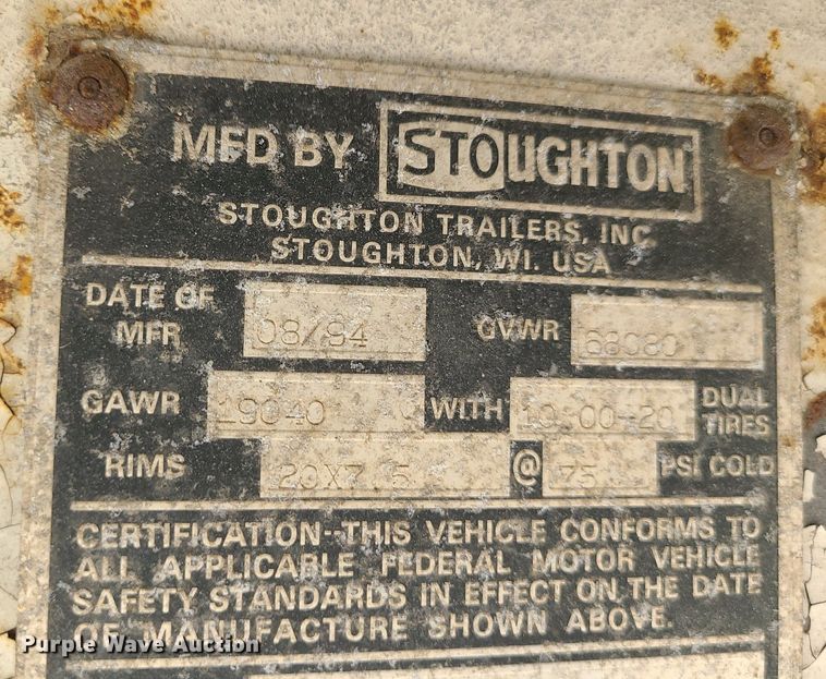 image for item MG9740 1995 Stoughton CCGN-48T  dry van trailer