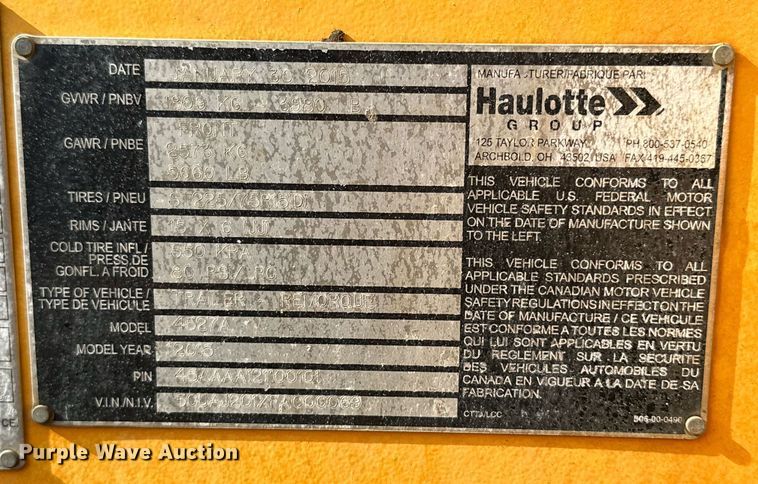 image for item ML9111 2015 Haulotte 4527A  boom lift