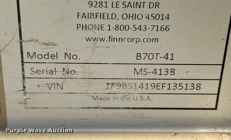 image for item NL9448 2014 Finn B70  straw blower