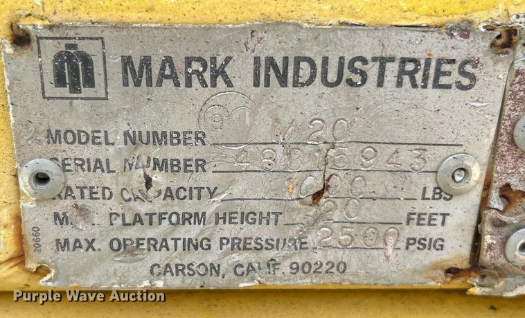 image for item NL9484 Mark Industries  M20 scissor lift