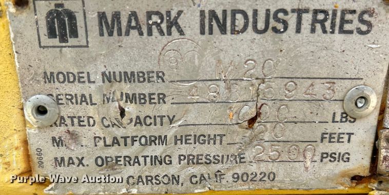 image for item NL9484 Mark Industries  M20 scissor lift