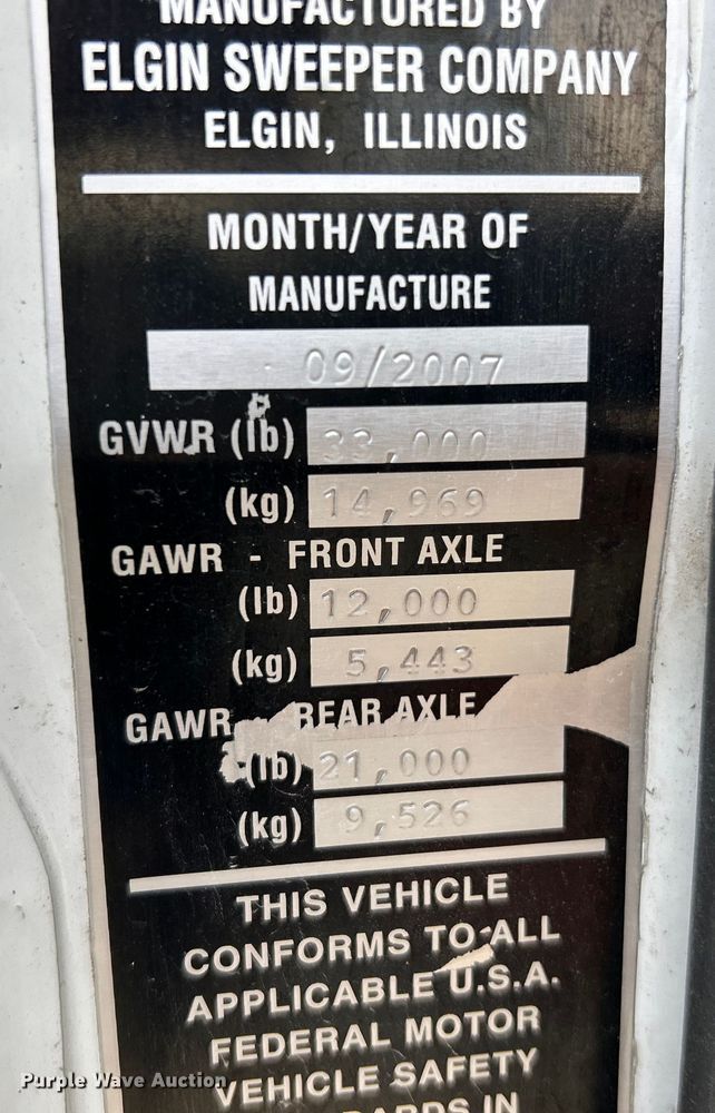image for item NL9531 2007 Sterling SC8000  street sweeper truck