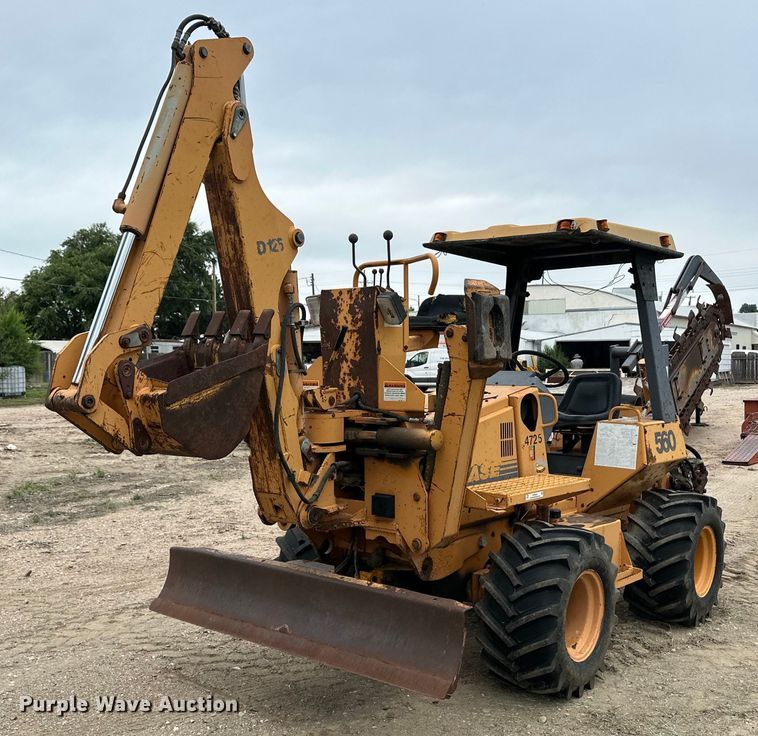image for item NY9219 2000 Case 560  trencher with trailer