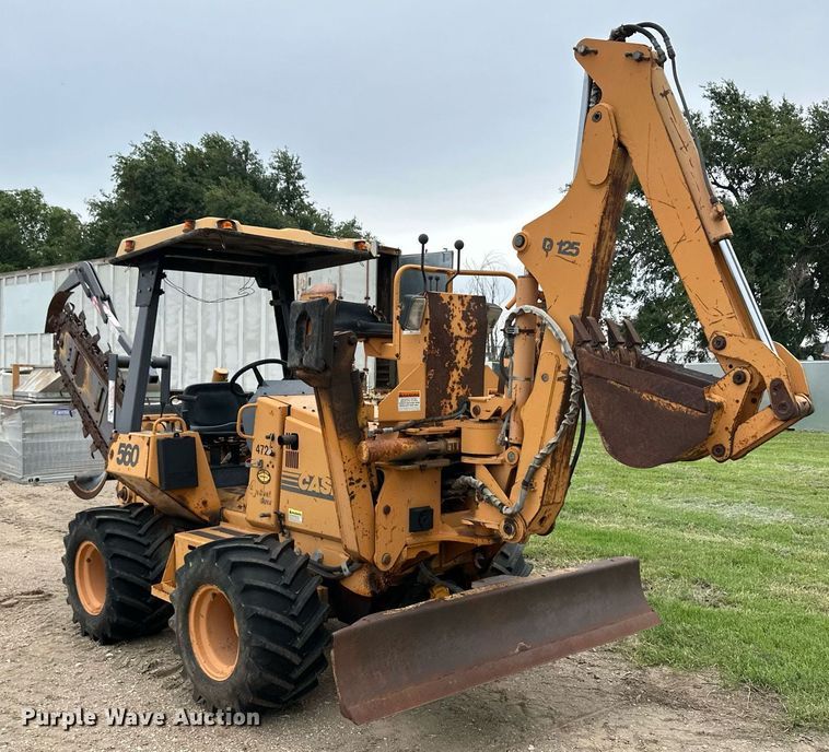 image for item NY9219 2000 Case 560  trencher with trailer