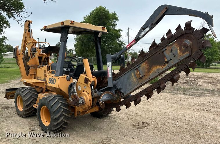image for item NY9219 2000 Case 560  trencher with trailer