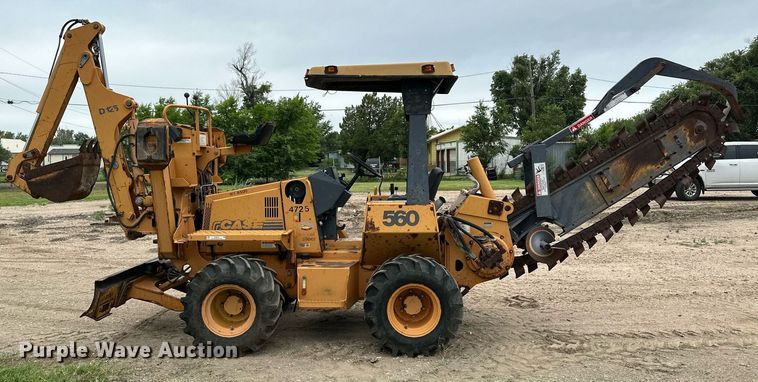 image for item NY9219 2000 Case 560  trencher with trailer
